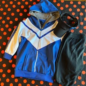 Women’s Handmade Pokémon trainer Blue and White Costume Set Size Medium